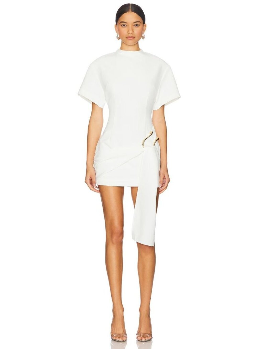 Lioness Martini Mini Dress in Porcelain XSmall New Womens Tailored Shirtdress